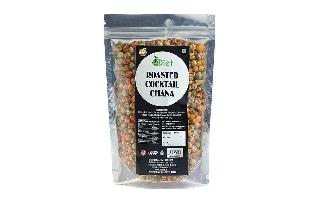 D4Diet Roasted Cocktail Chana    Shrink Pack  200 grams